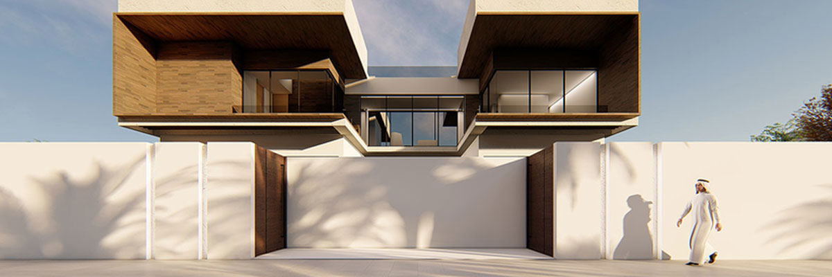 Emirati architecture studio designs Dubai villa with bridge